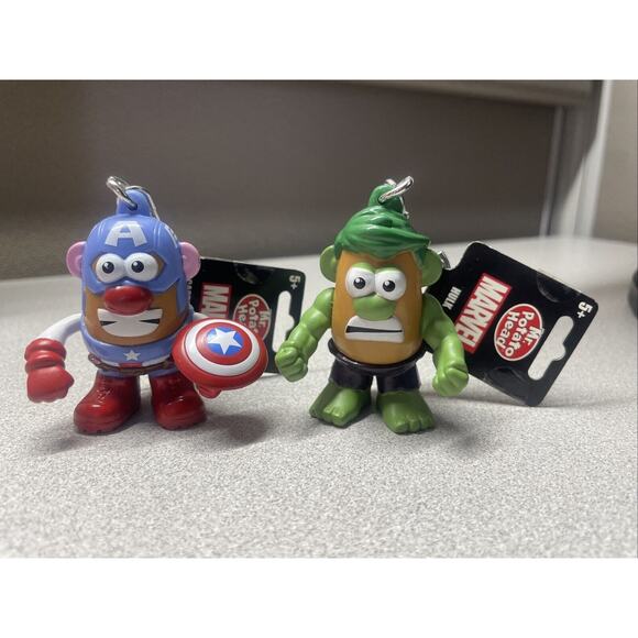 Marvel Avengers Captain America & Hulk Mr Potato Head Key Chain New NOS‎ 2016 - Picture 1 of 10
